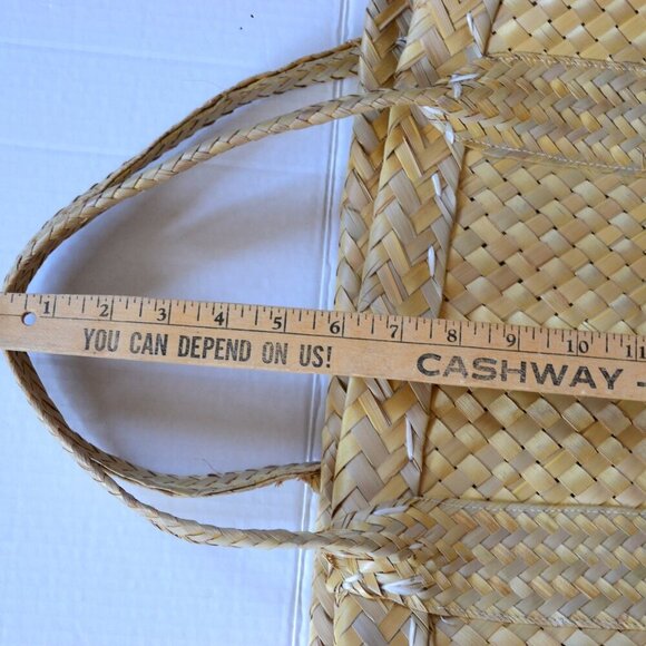 Vintage XL Straw Tote Bag - Picture 11 of 12